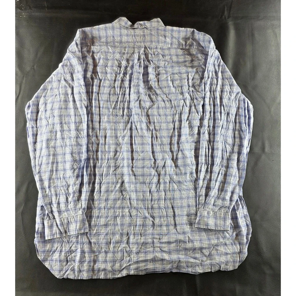 Polo Ralph Lauren Mens 2XLT Plaid Button Down Shirt Blue Purple Long Sleeve Tall